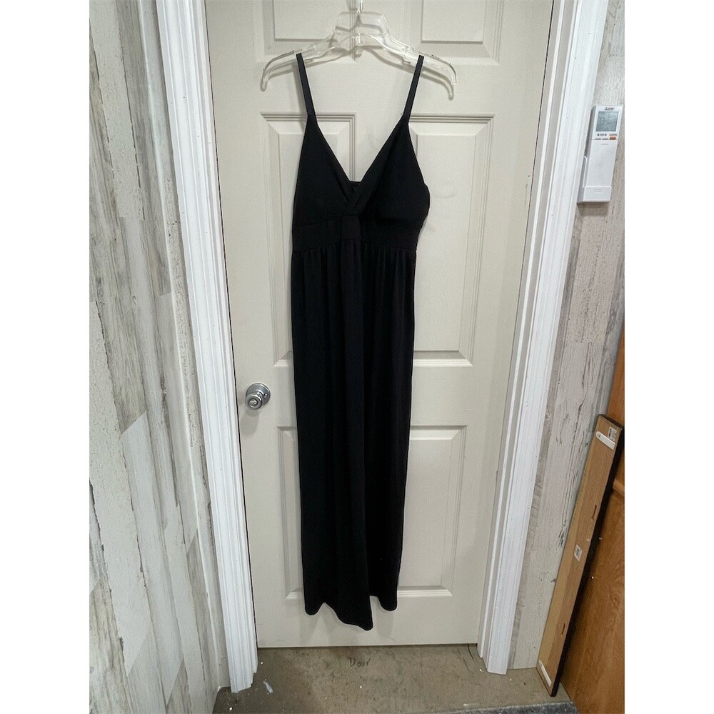 Allison Brittney Maxi Dress Womens XL Black Sleeveless Empire Waist  sku665